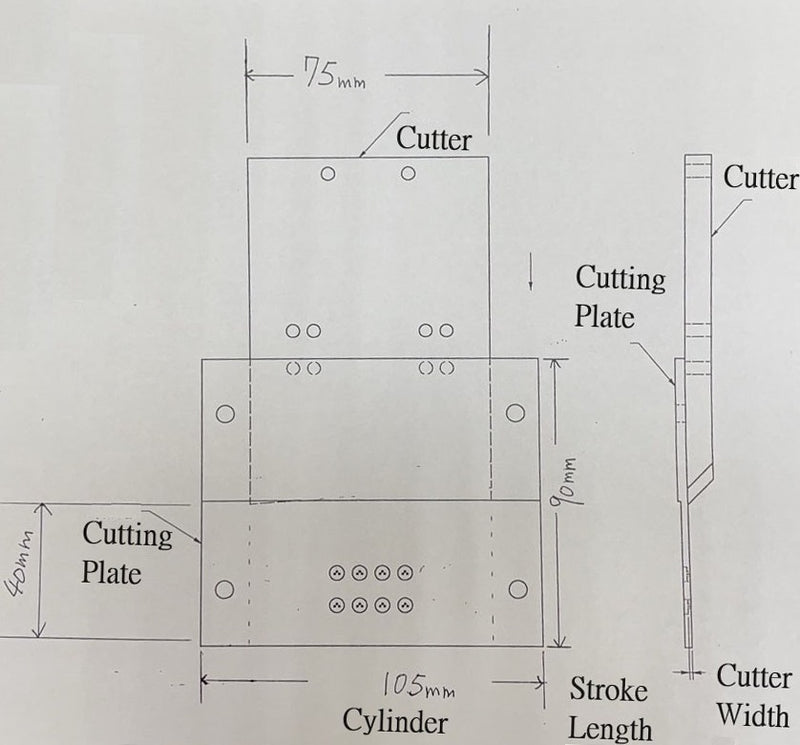 Customized Cutting Plate, Cutting Area 40 x 75 mm in the Center (AR110-32A)