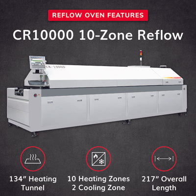 Manncorp CR10000 10-Zone SMT Reflow Oven