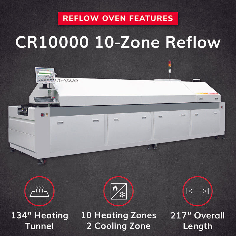 Manncorp CR10000 10-Zone SMT Reflow Oven