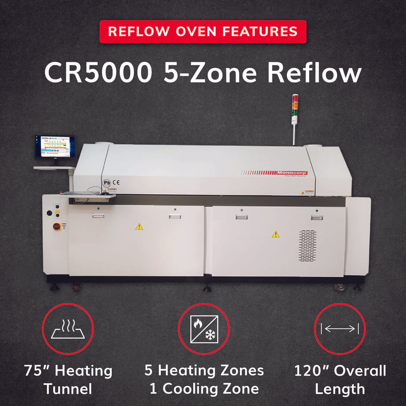 Manncorp CR5000 5-Zone SMT Reflow Oven