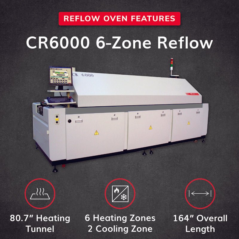 Manncorp CR6000 6-Zone SMT Reflow Oven