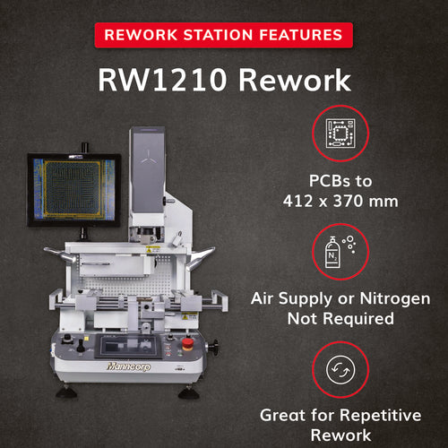 RW1210 SMT Rework Station for SMDs, BGAs, and LEDs | Manncorp ...
