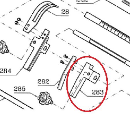 Metal Feeding Guide (Trail) Right