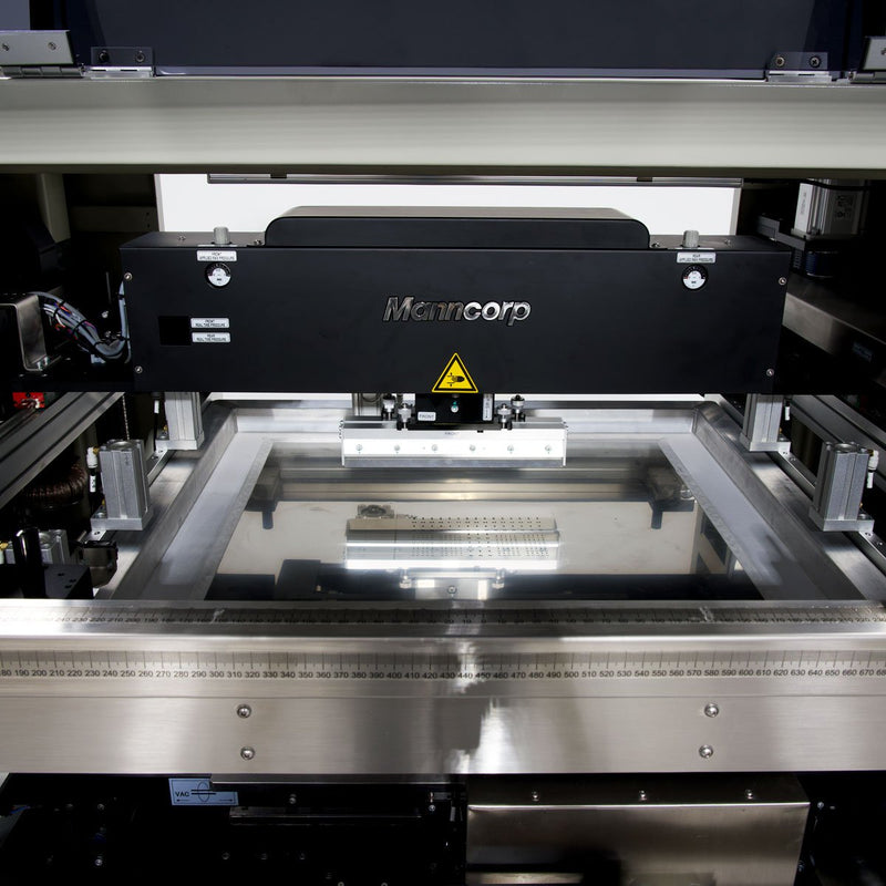 AP660 Automatic Inline Stencil Printer Shown with Stencil