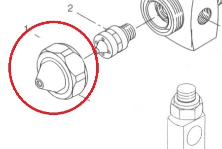 Round Pattern Air Cap for ST-6SK-0.5