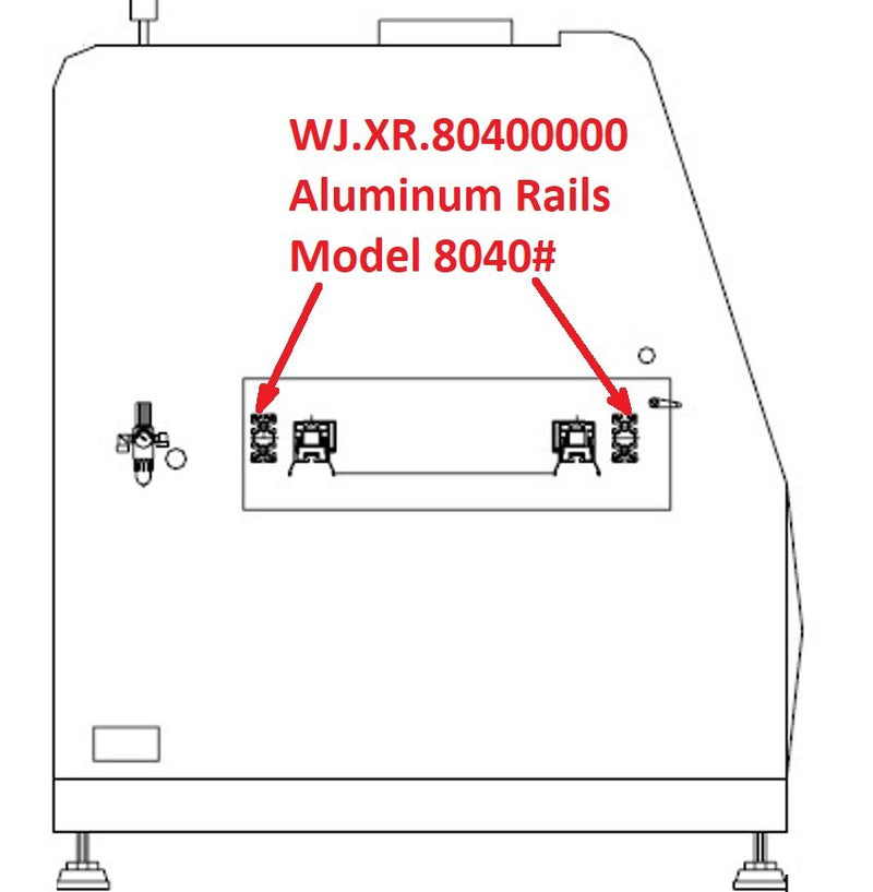 Aluminum Rails Frame, Model 8040 (PAIR)