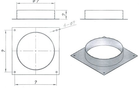 Cooling Fan Flange Square