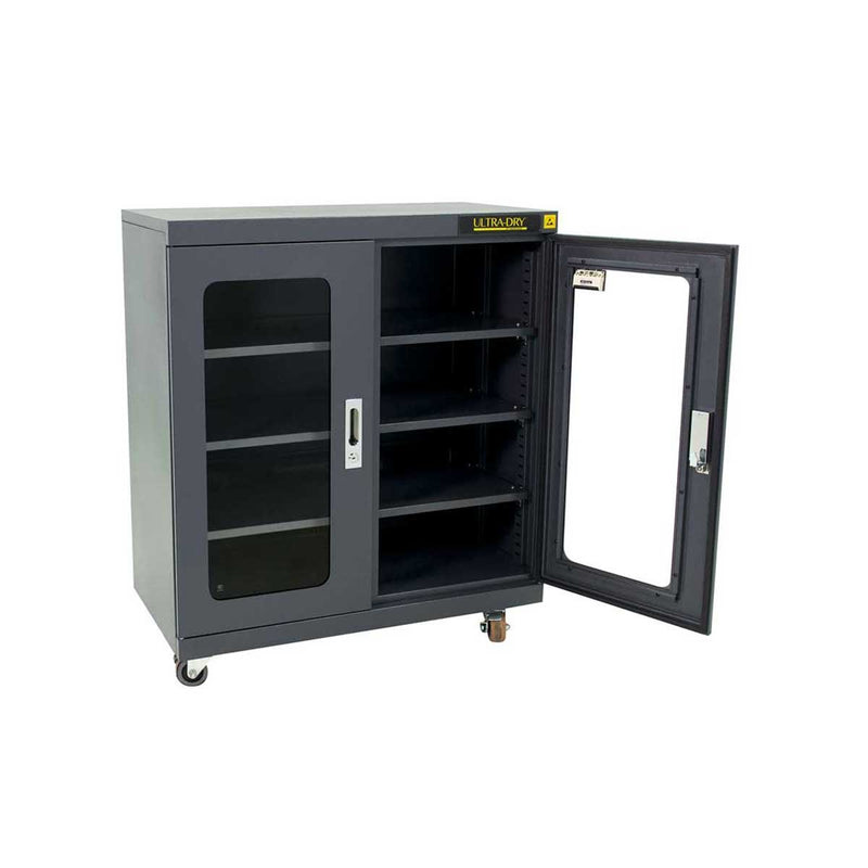 ULTRA-DRY 315V Desiccant Dry Cabinet for MSDs - Doors Open
