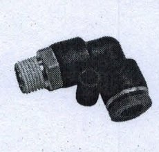 Push-in/Threaded L - Fitting 1/8"x6mm