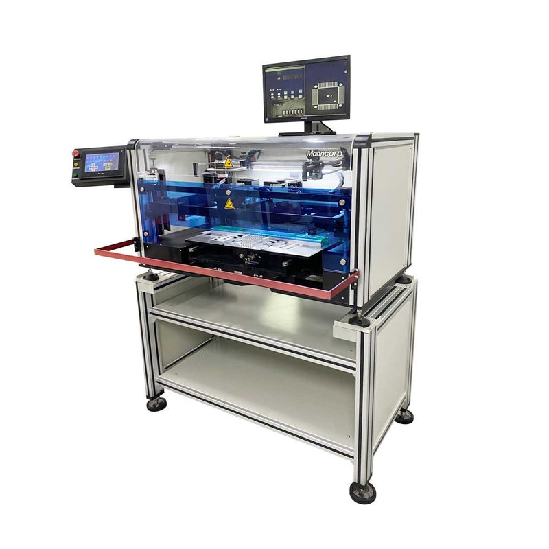 MC600 Semiautomatic Stencil Printer Shown with Optional Stand