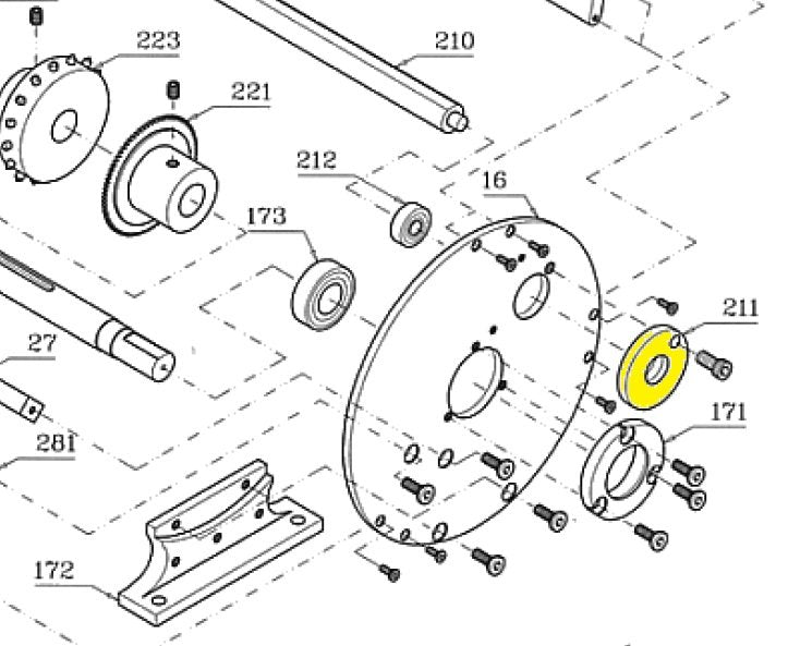 RT79-211 Bearing Ring for Cutter Shaft