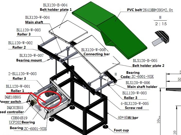 Roller 1 (465mm x 50mm)